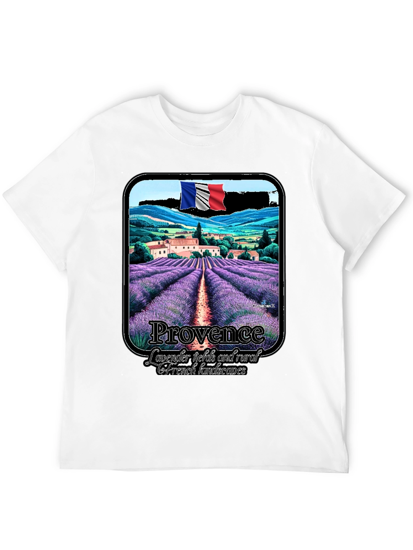 Provence Lavender Fields T-Shirt France Rural Landscape