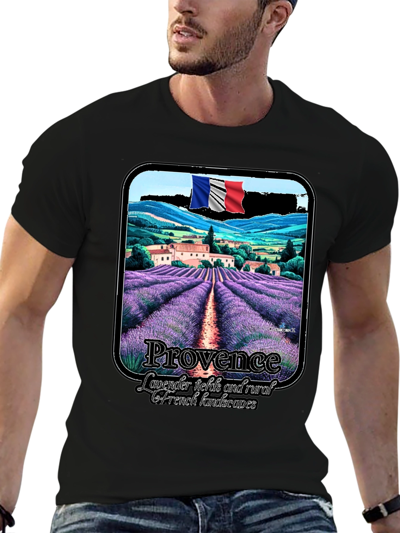 Provence Lavender Fields T-Shirt France Rural Landscape