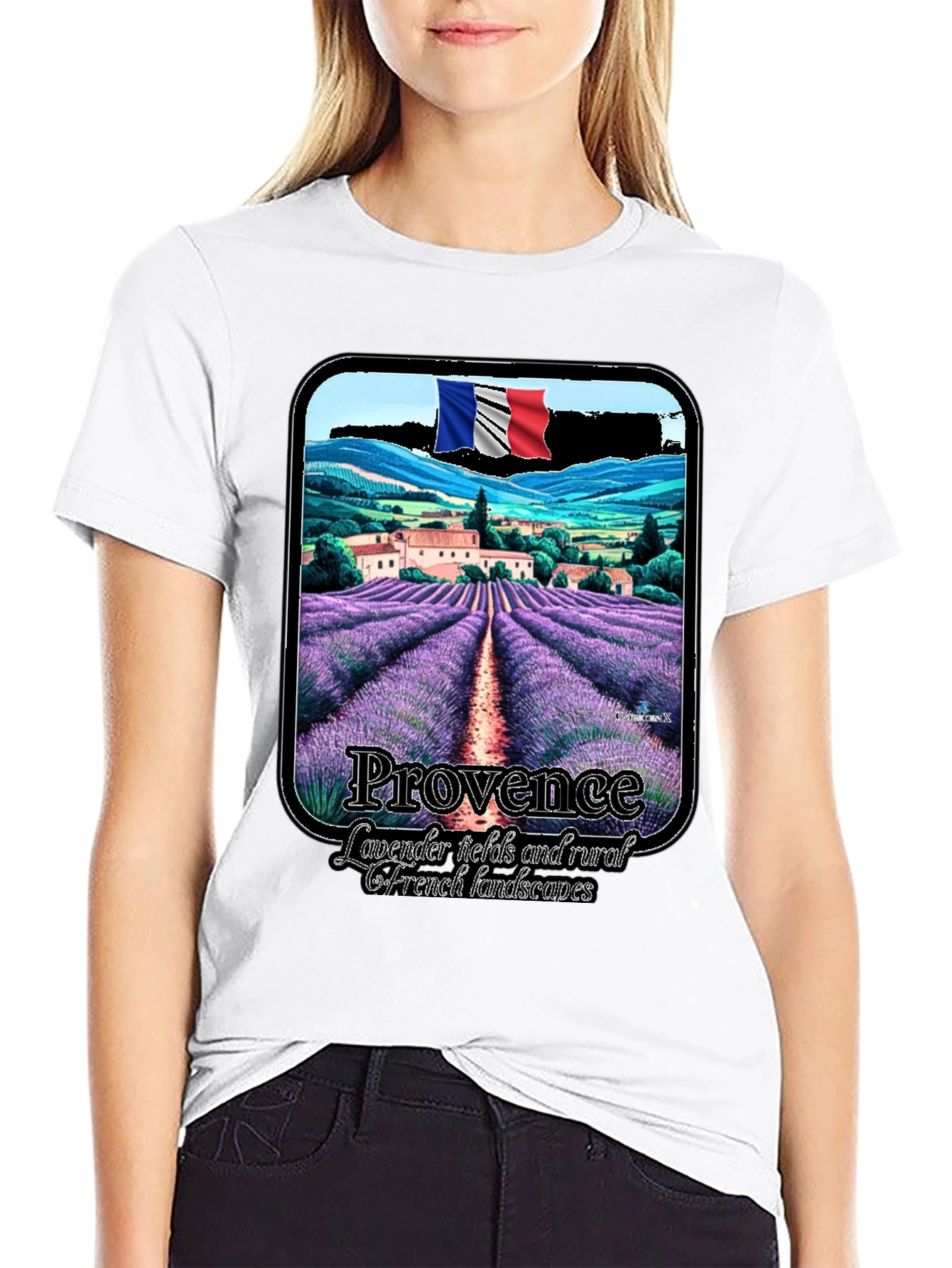 Provence Lavender Fields T-Shirt France Rural Landscape