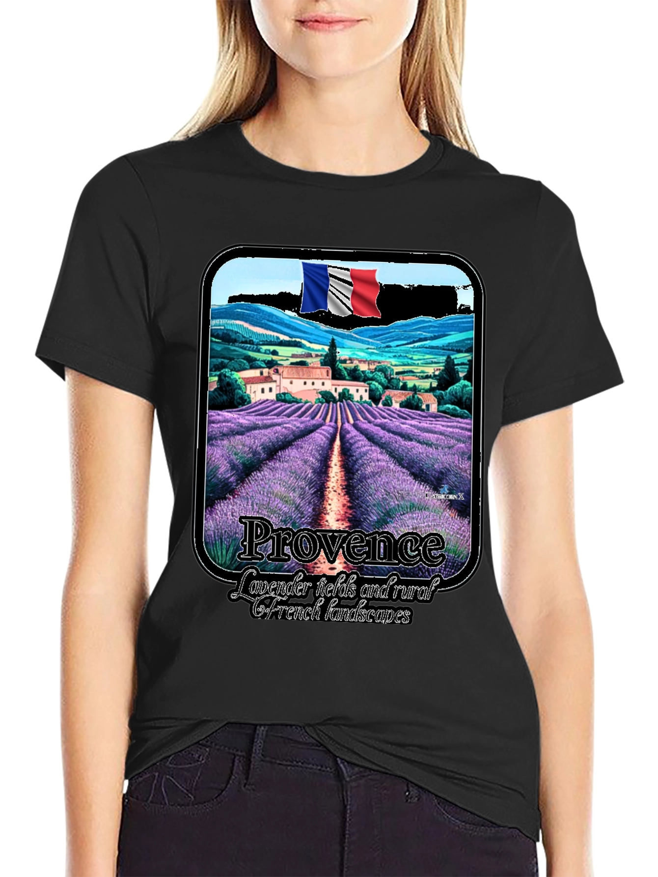Provence Lavender Fields T-Shirt France Rural Landscape