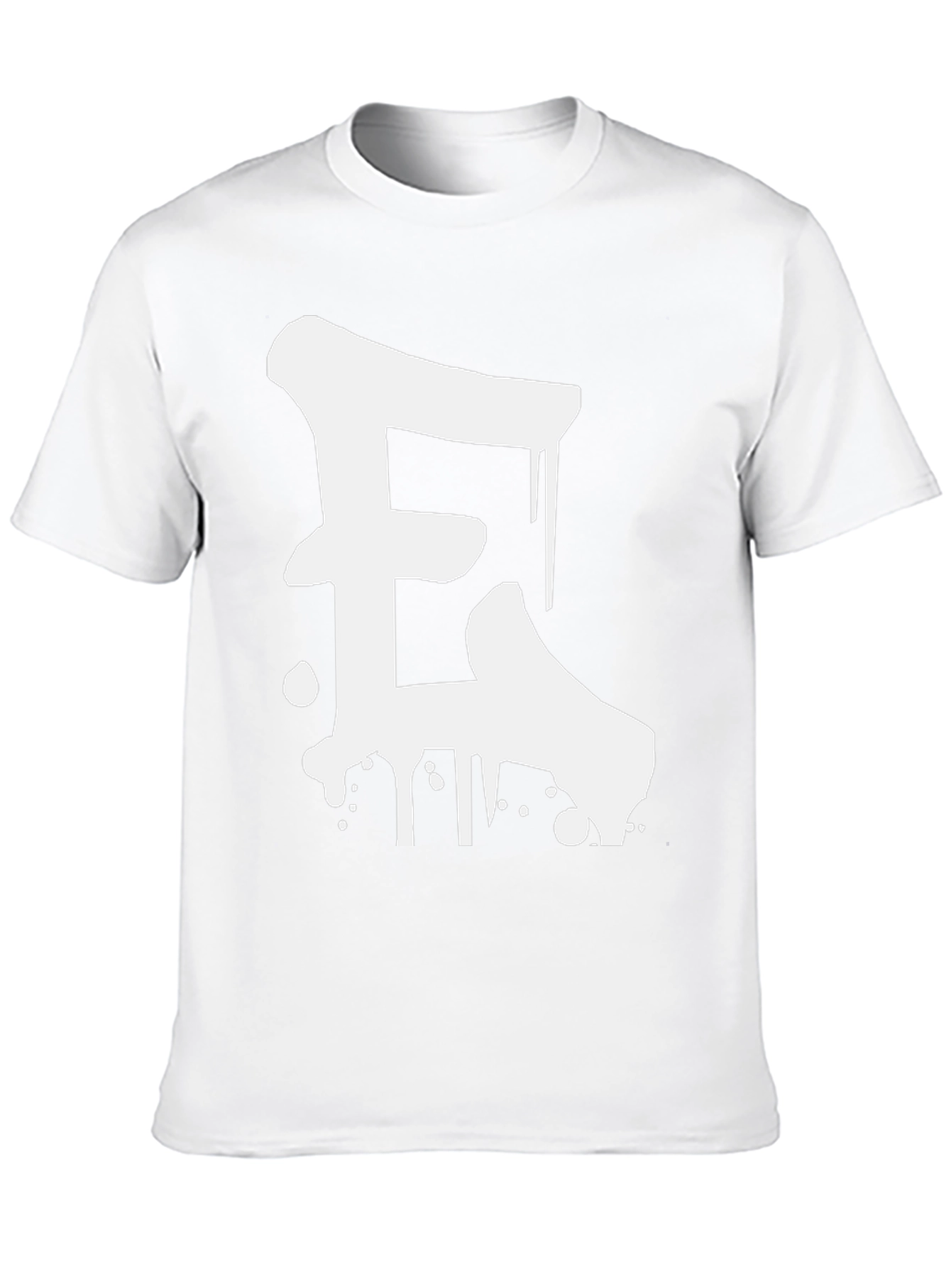 Graffiti E Graphic Tee - Black Cotton Blend T-Shirt