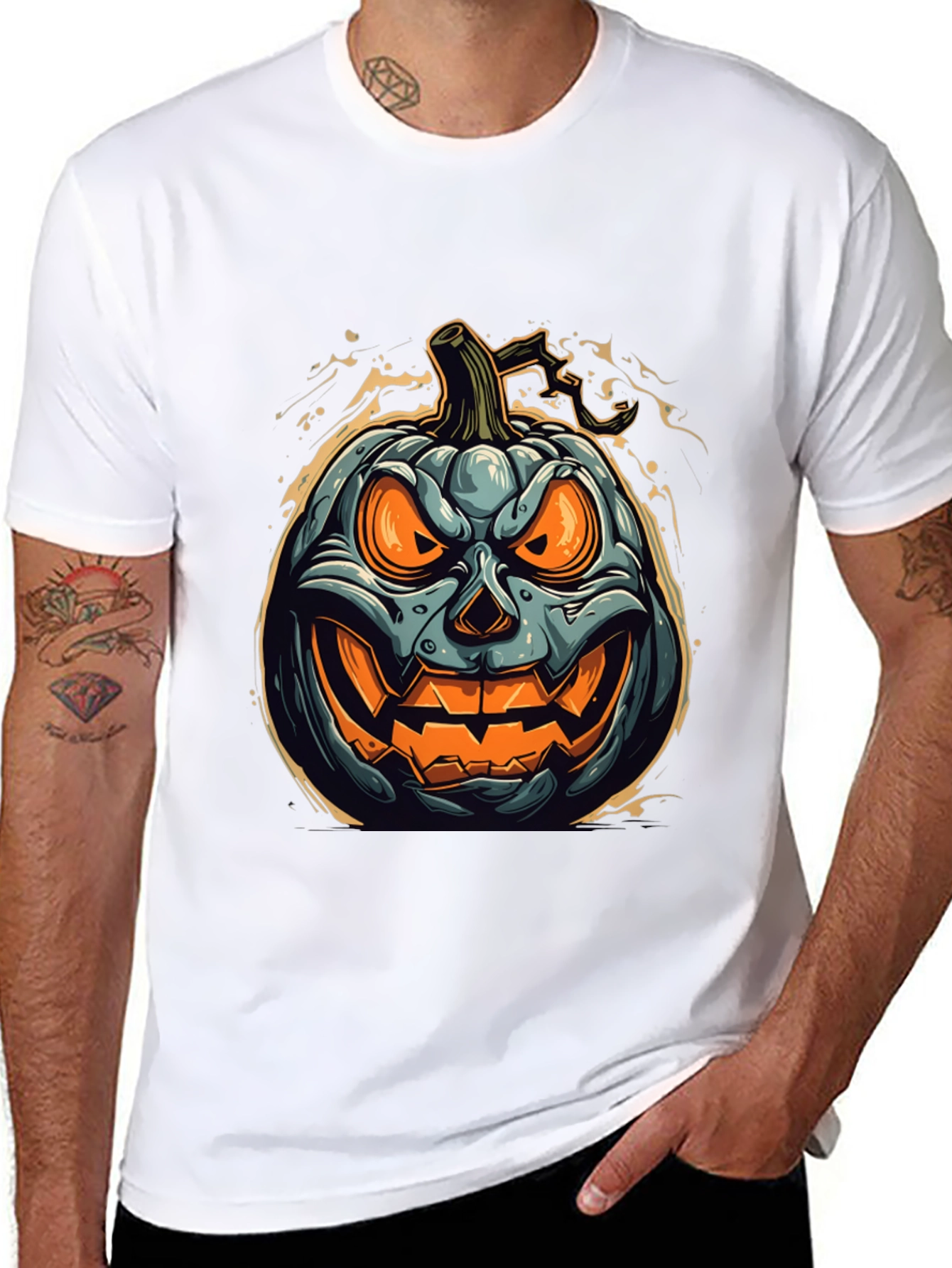 Halloween Pumpkin Graphic Tee - Spooky Season