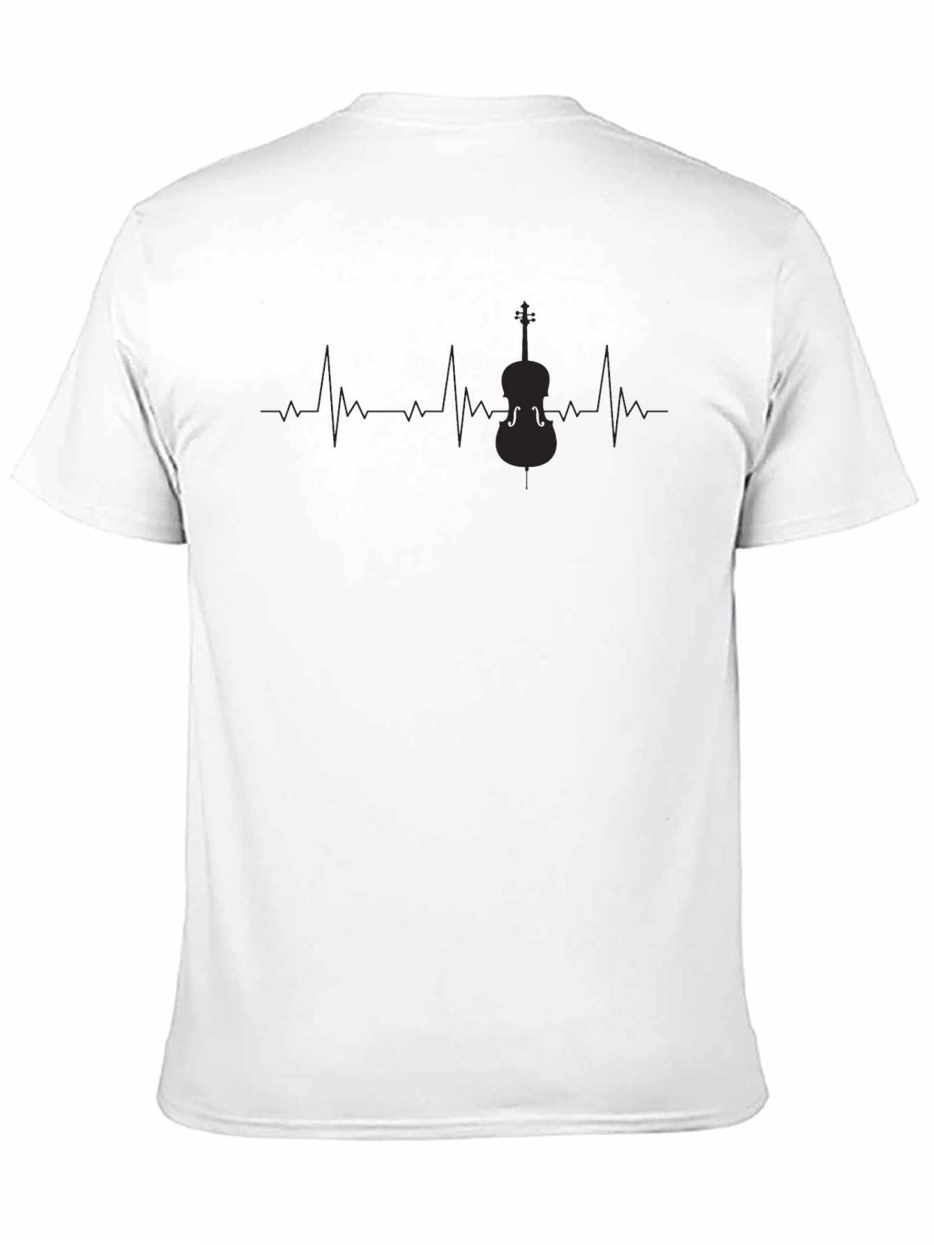Musicians Heartbeat Cello T-Shirt - Black