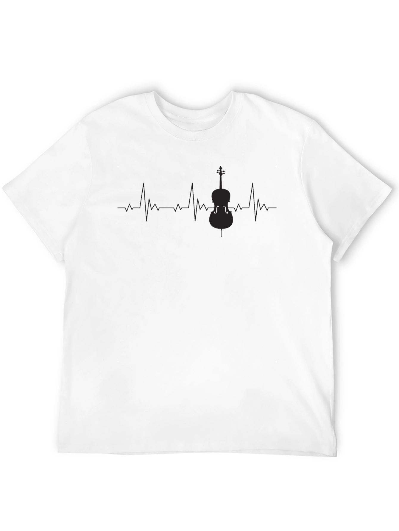 Musicians Heartbeat Cello T-Shirt - Black