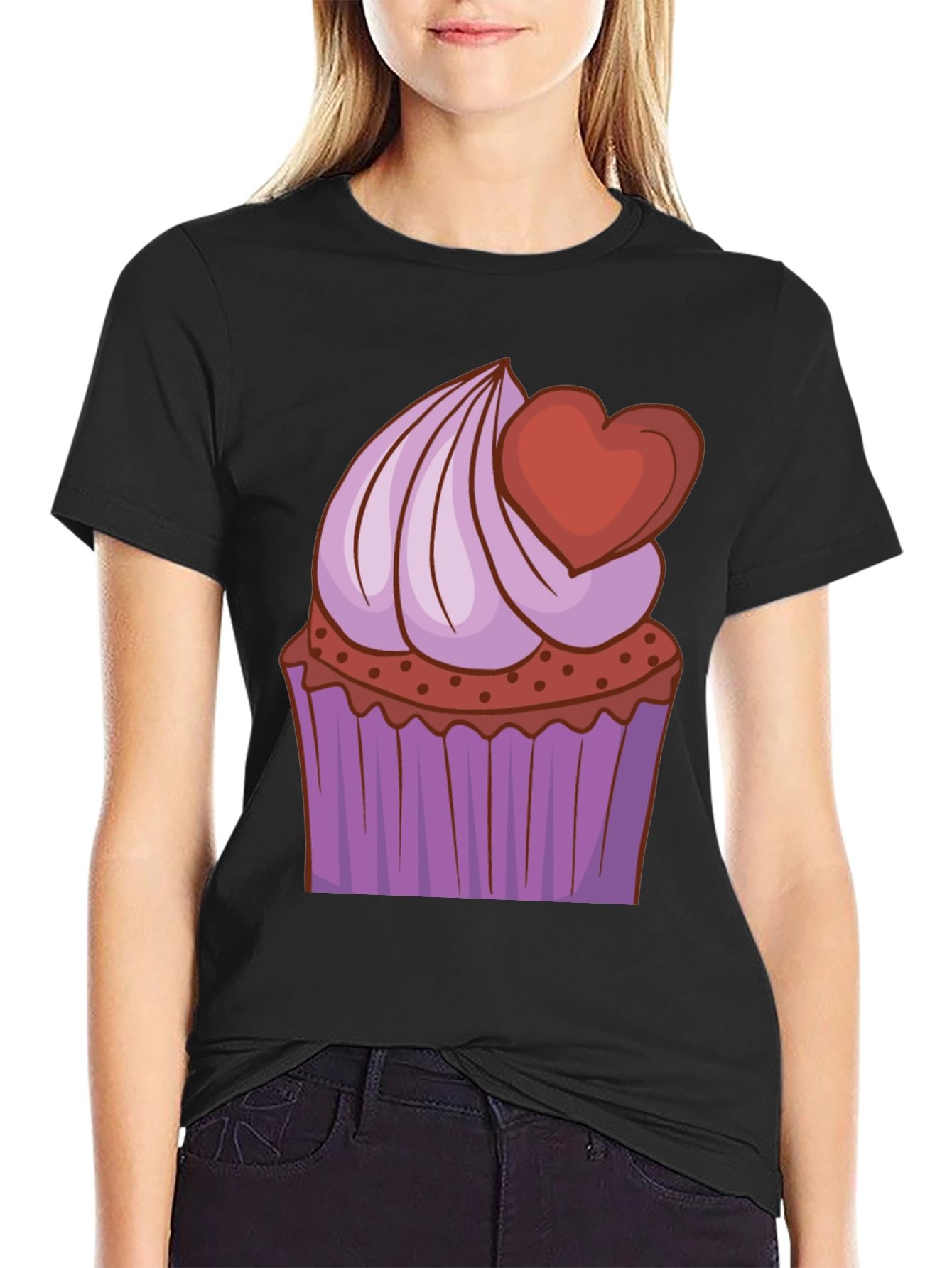 Cupcake Heart Graphic T-Shirt