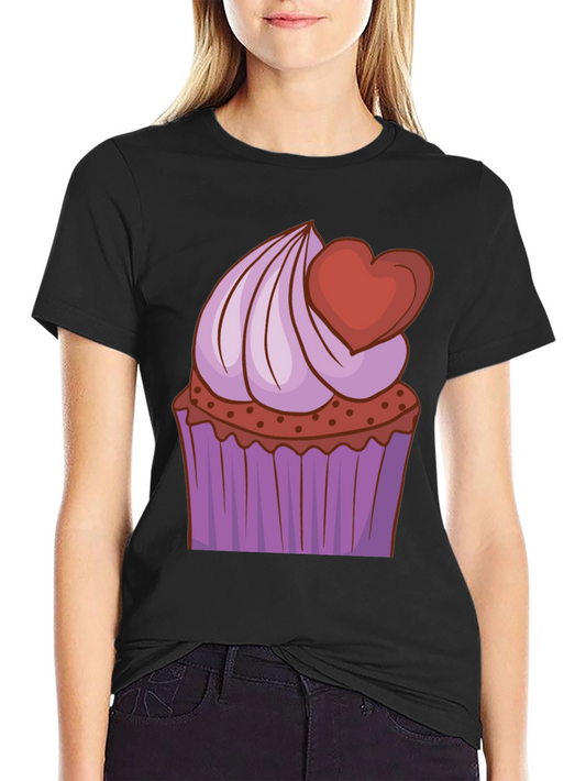 Cupcake Heart Graphic T-Shirt