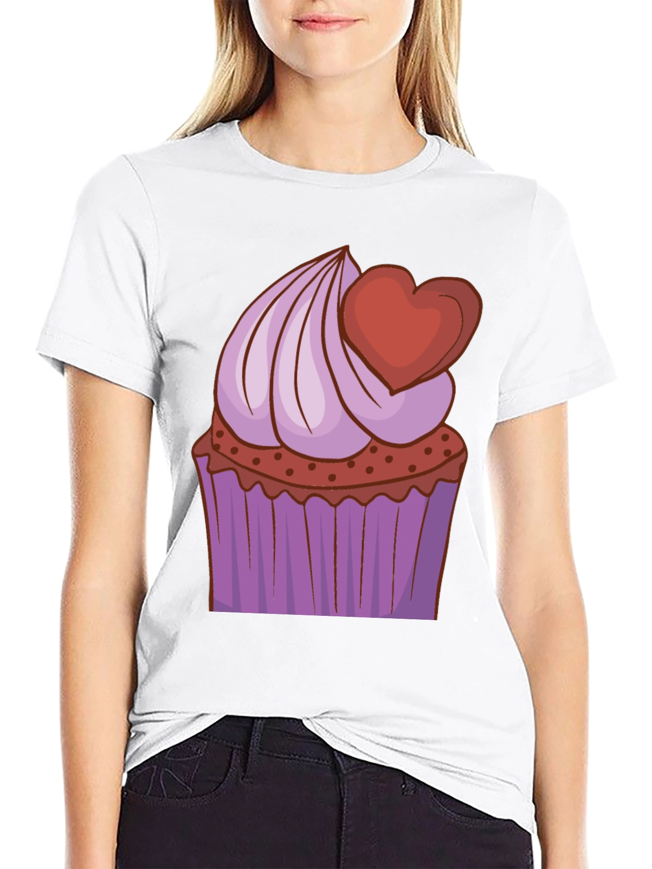 Cupcake Heart Graphic T-Shirt