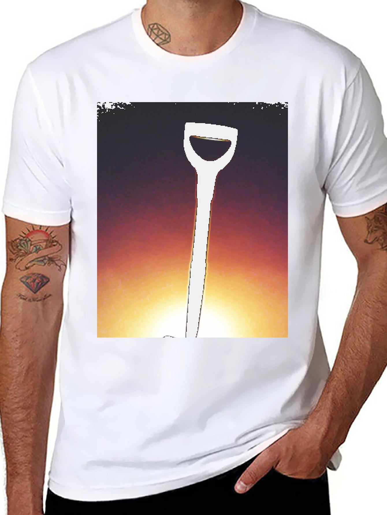 Shovel Graphic T-Shirt - Sunset Shovel Tee
