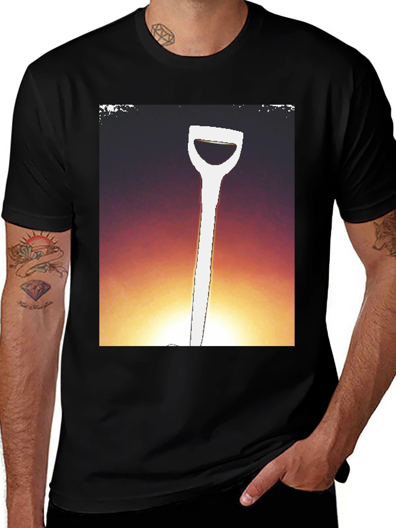 Shovel Graphic T-Shirt - Sunset Shovel Tee