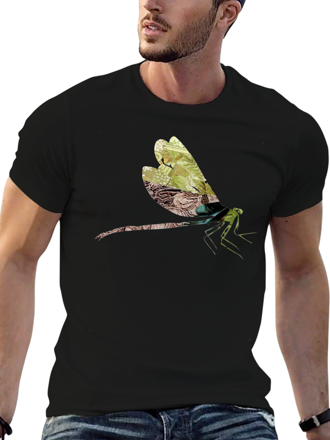 Dragonfly Graphic Black T-Shirt