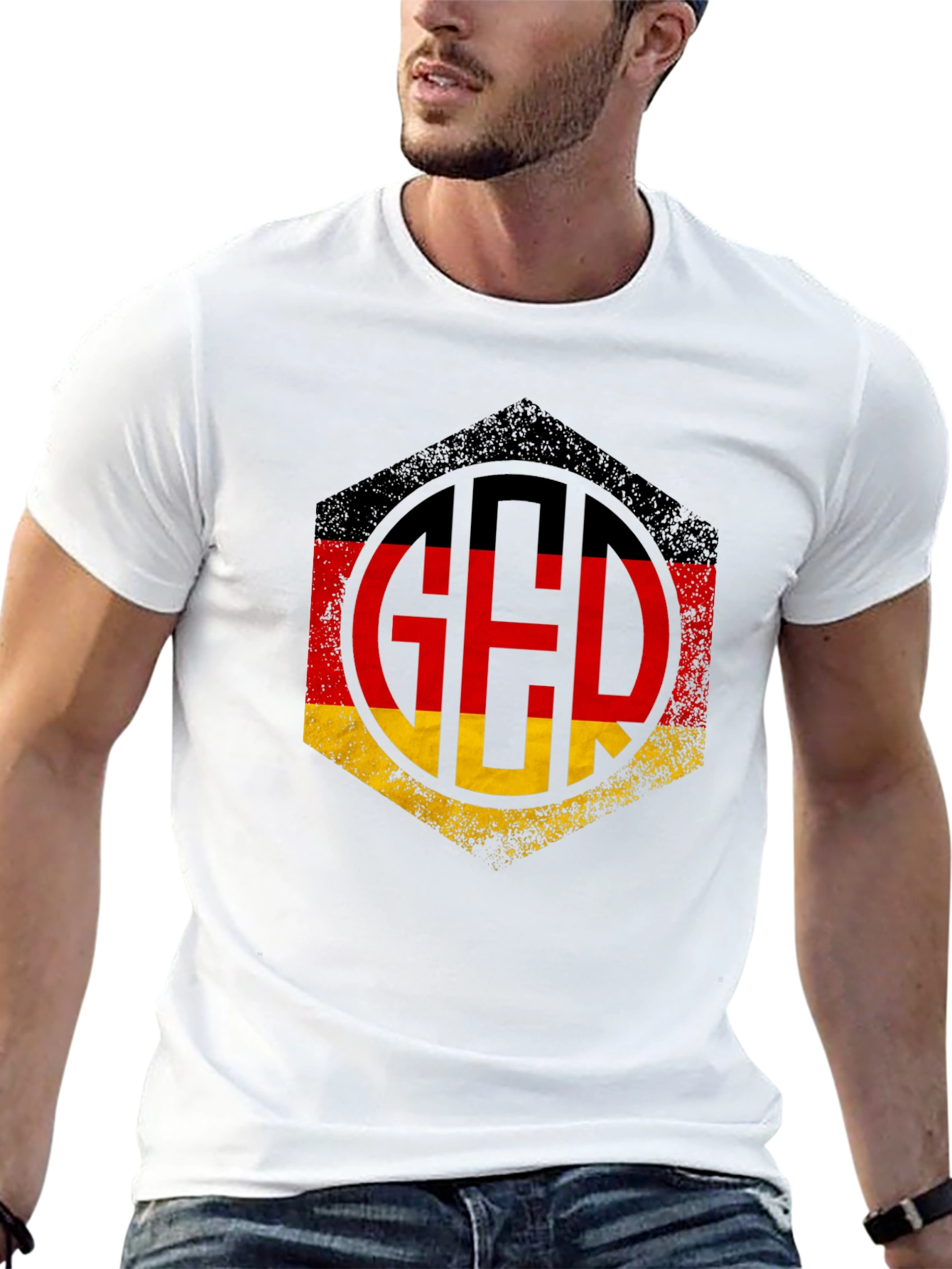 Germany Flag Graphic Tee - Black T-Shirt