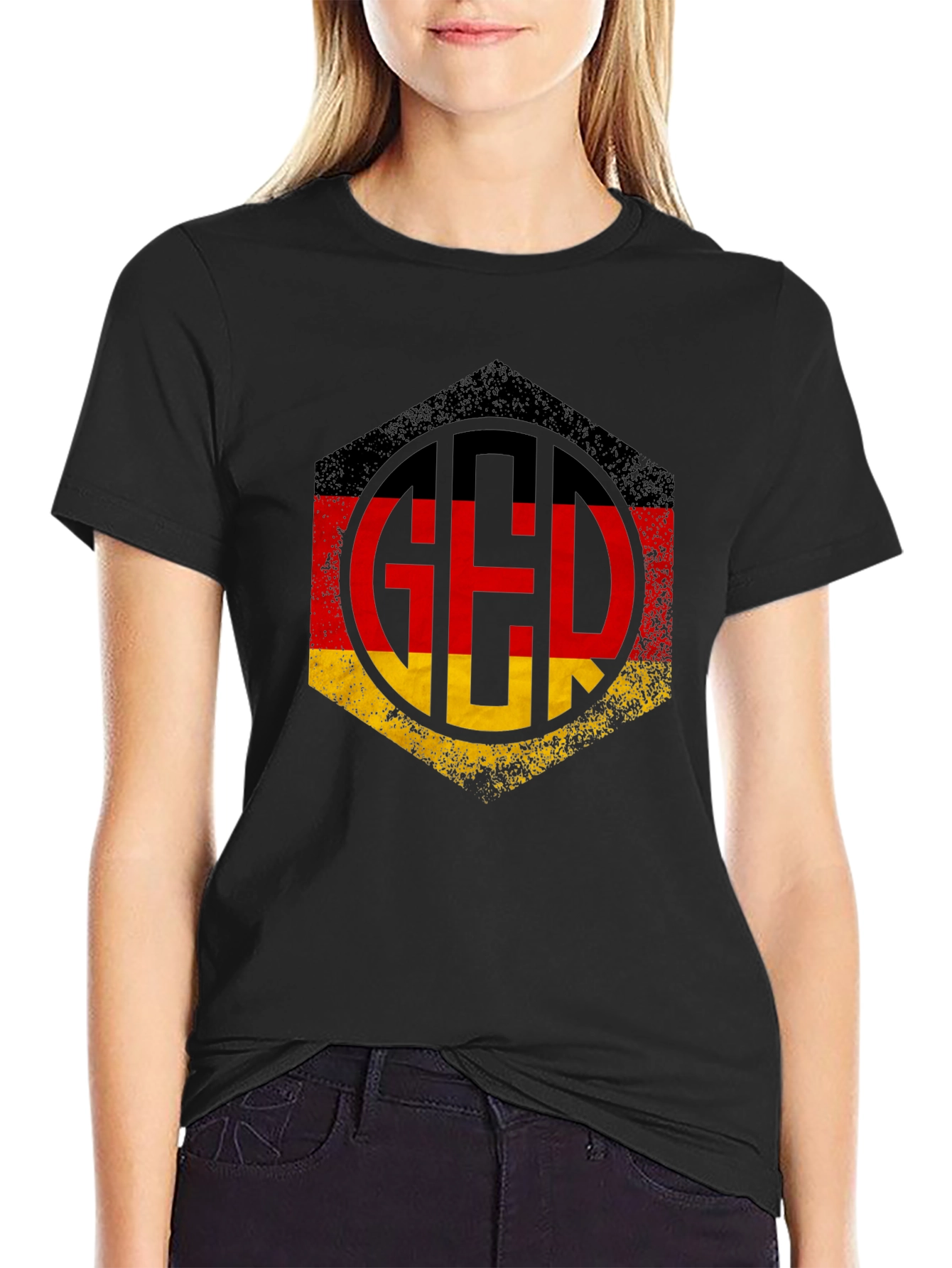 Germany Flag Graphic Tee - Black T-Shirt