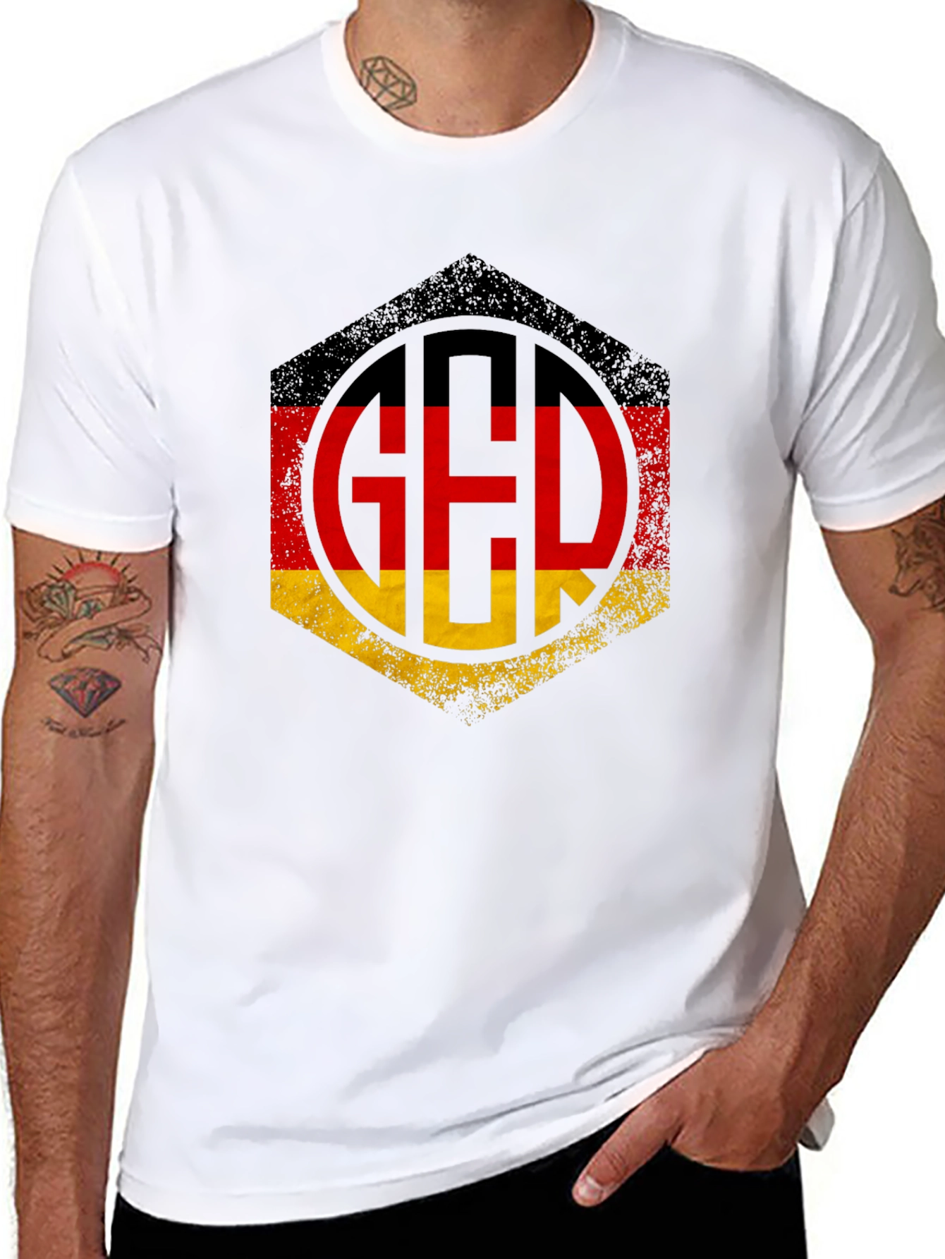 Germany Flag Graphic Tee - Black T-Shirt