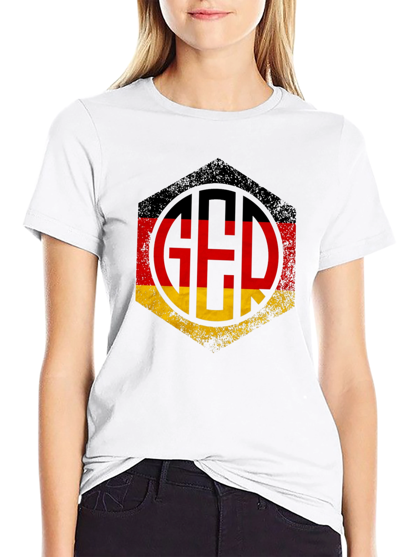 Germany Flag Graphic Tee - Black T-Shirt