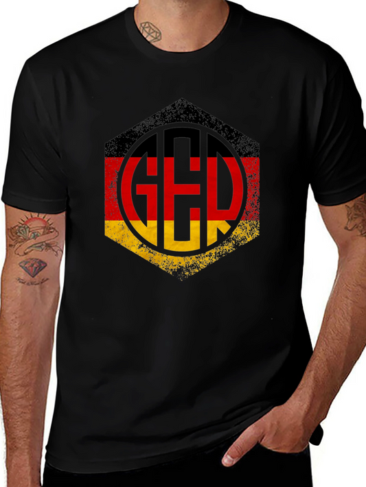 Germany Flag Graphic Tee - Black T-Shirt