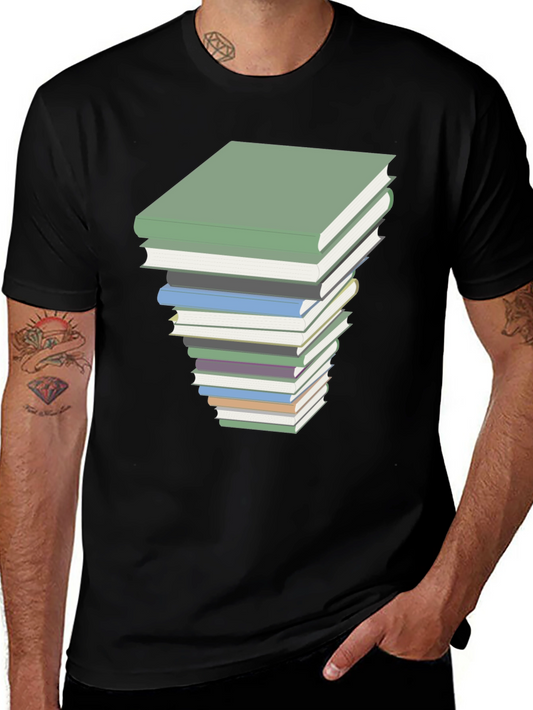 Book Stack Graphic Tee - Readers Style