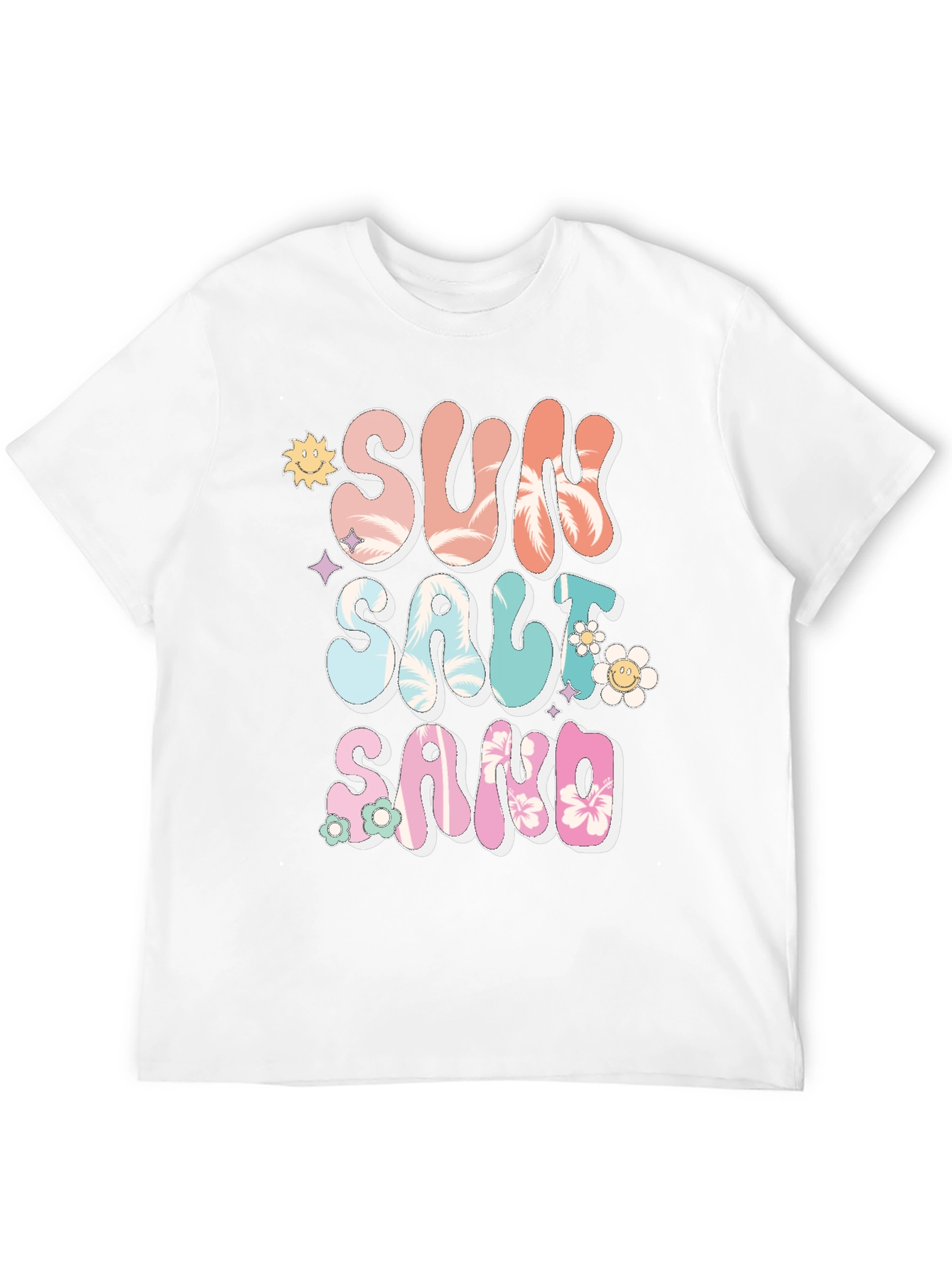 Sun Salt Sand Graphic Tee - Relaxed Vacation Style