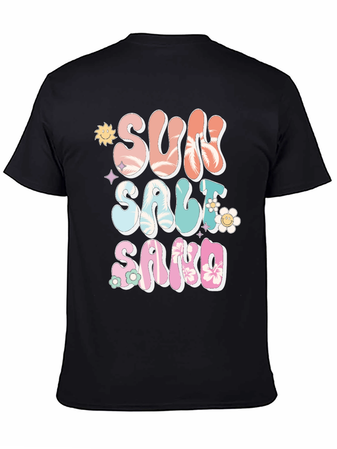 Sun Salt Sand Graphic Tee - Relaxed Vacation Style