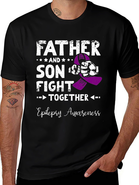 Father and Son Epilepsy Awareness T-Shirt