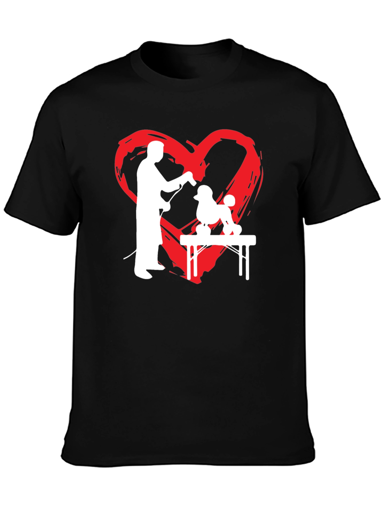 Dog Groomer Heart T-Shirt - Grooming Love Tee