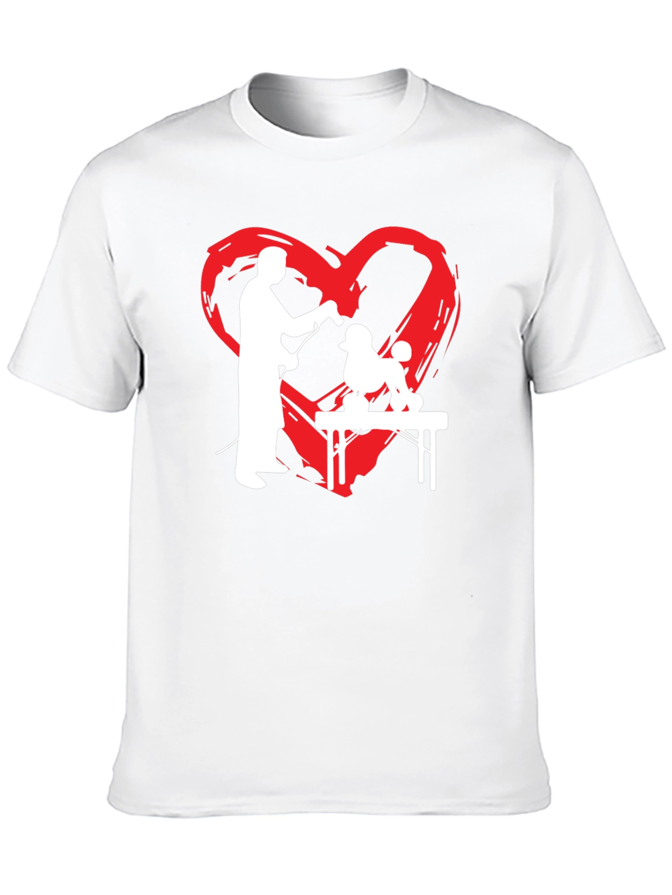 Dog Groomer Heart T-Shirt - Grooming Love Tee