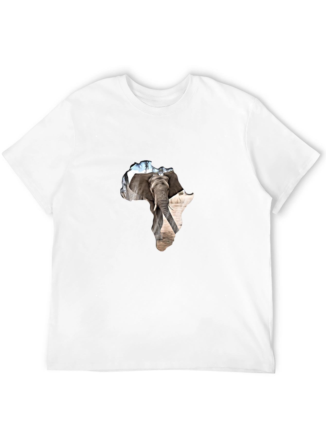 Africa Elephant Graphic Tee - Black
