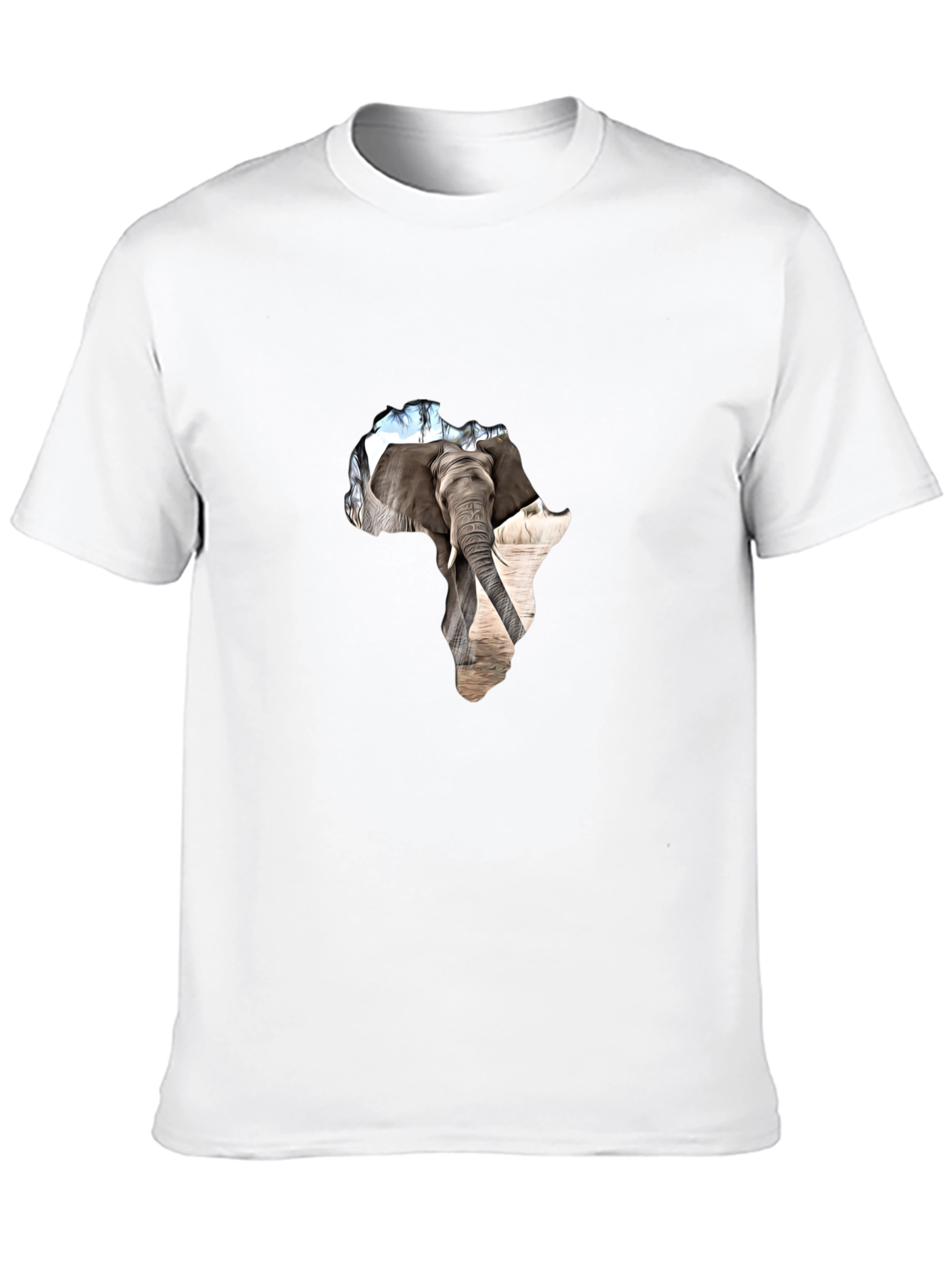 Africa Elephant Graphic Tee - Black