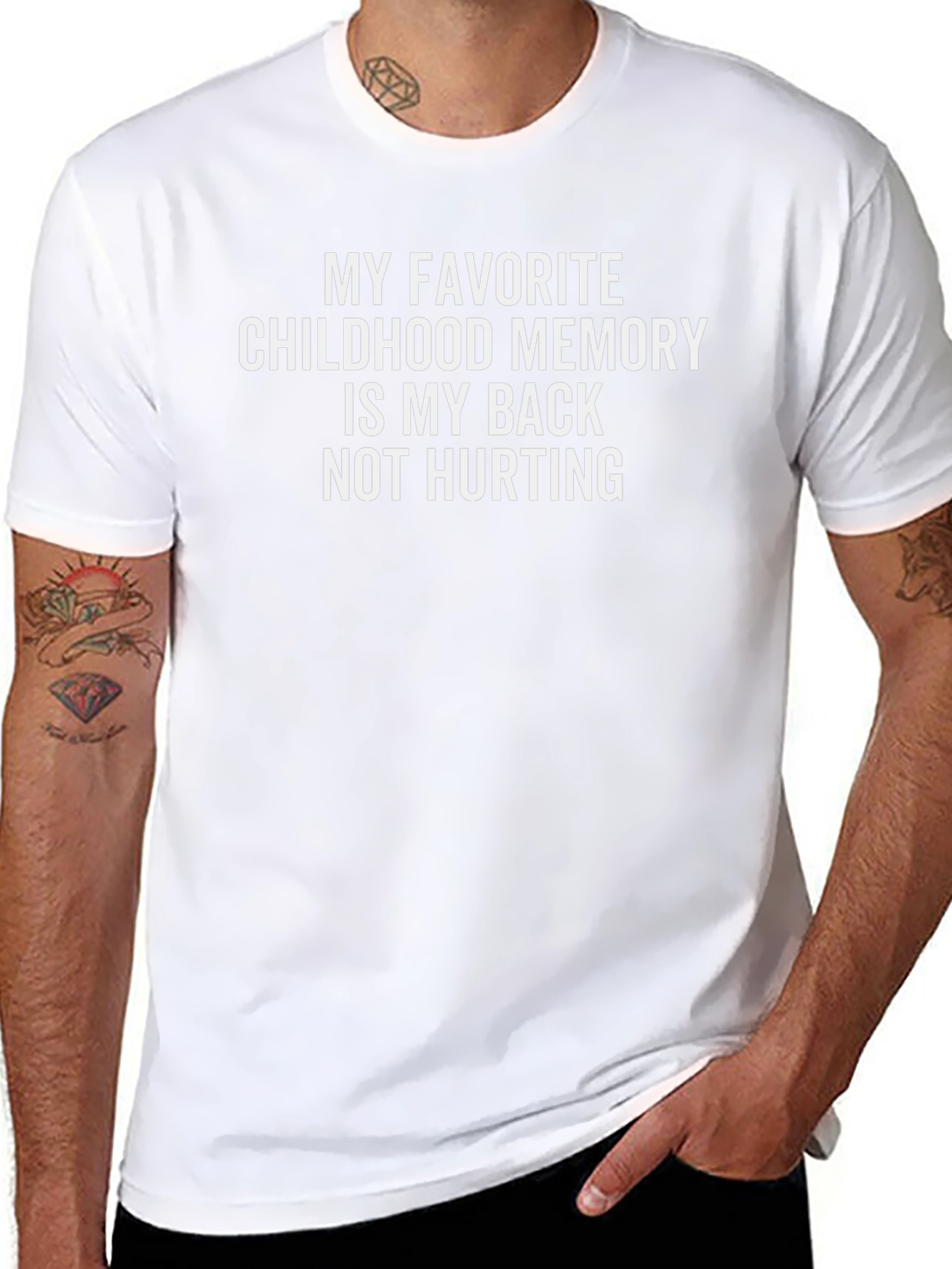 Funny Back Pain T-Shirt - Childhood Memory
