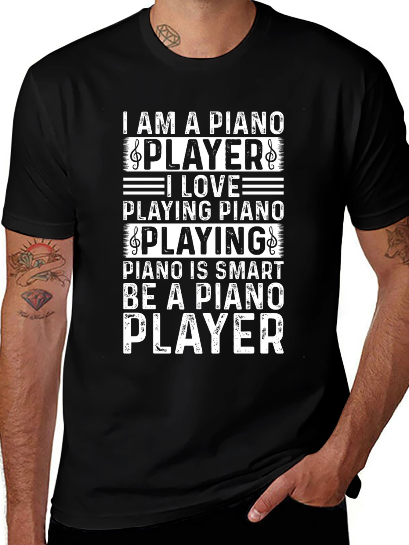 Piano Player Graphic T-Shirt