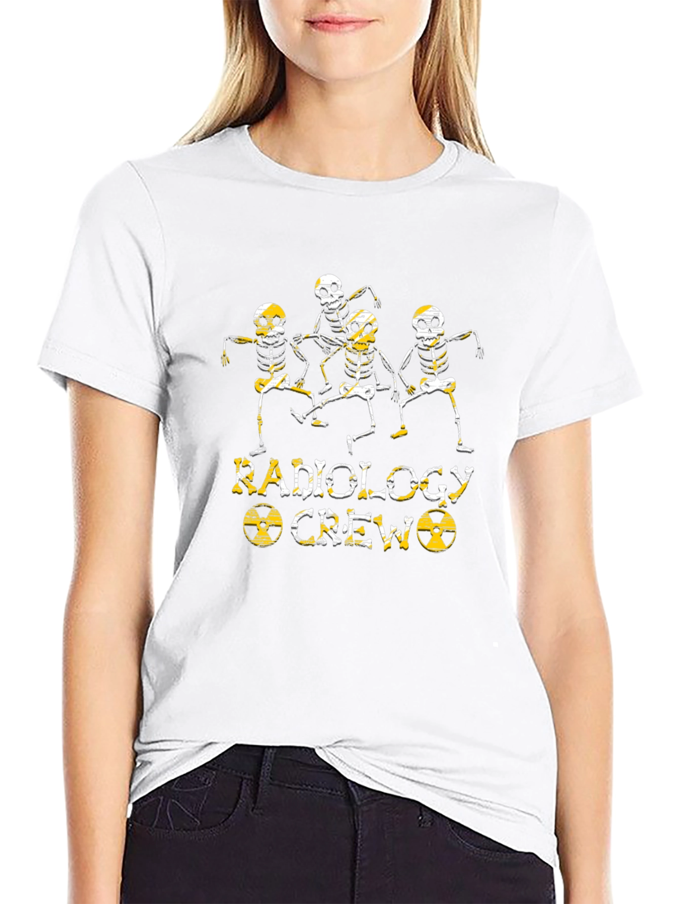 Radiology Crew Skeleton Graphic Tee - Black