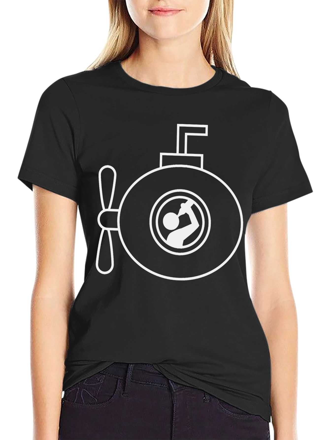 Submarine Drinking T-Shirt - Novelty Graphic Tee