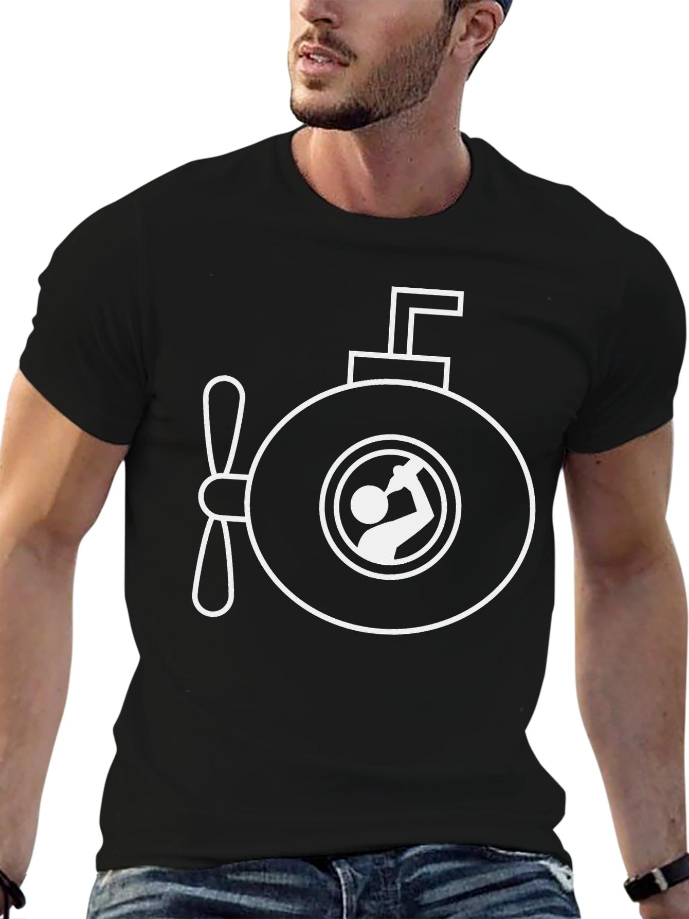 Submarine Drinking T-Shirt - Novelty Graphic Tee