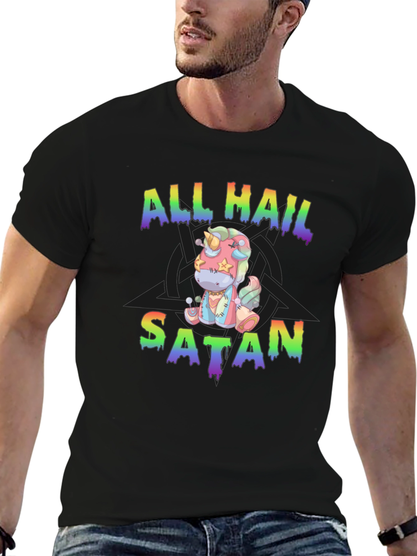 All Hail Satan Unicorn T-Shirt
