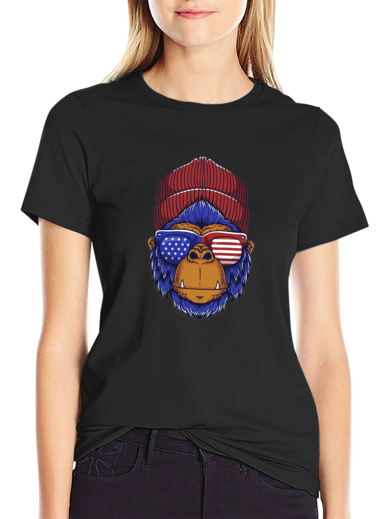 Patriotic Gorilla T-Shirt - Stars & Stripes