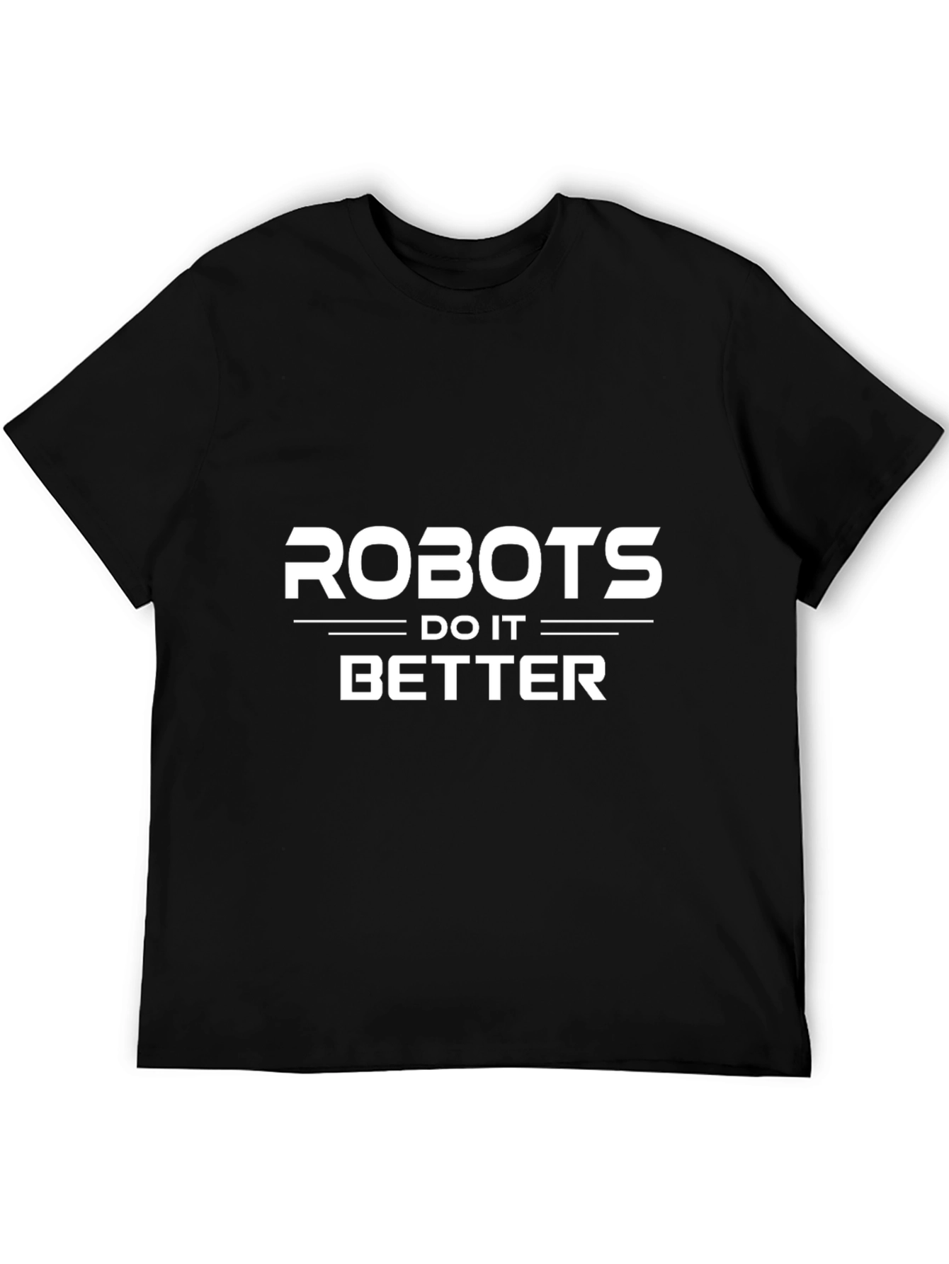 Robots Do It Better T-Shirt - Black Crew Neck