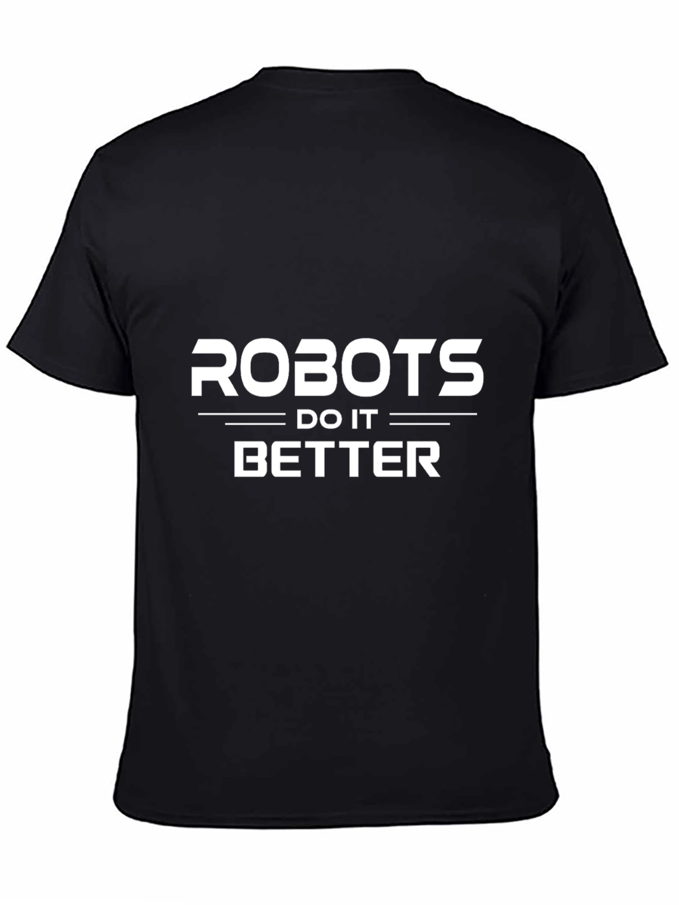 Robots Do It Better T-Shirt - Black Crew Neck