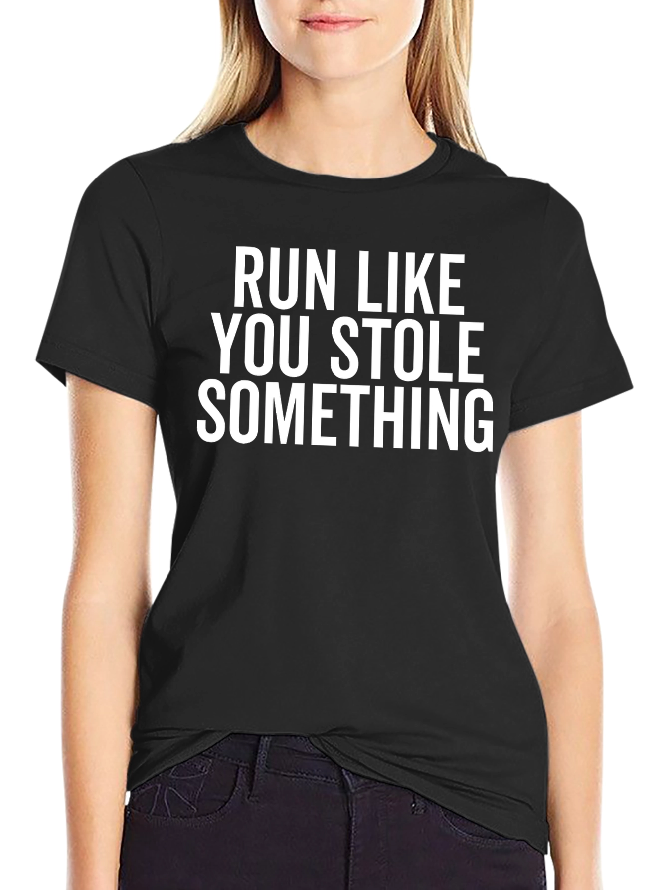 Run Like You Stole Something T-Shirt - Black
