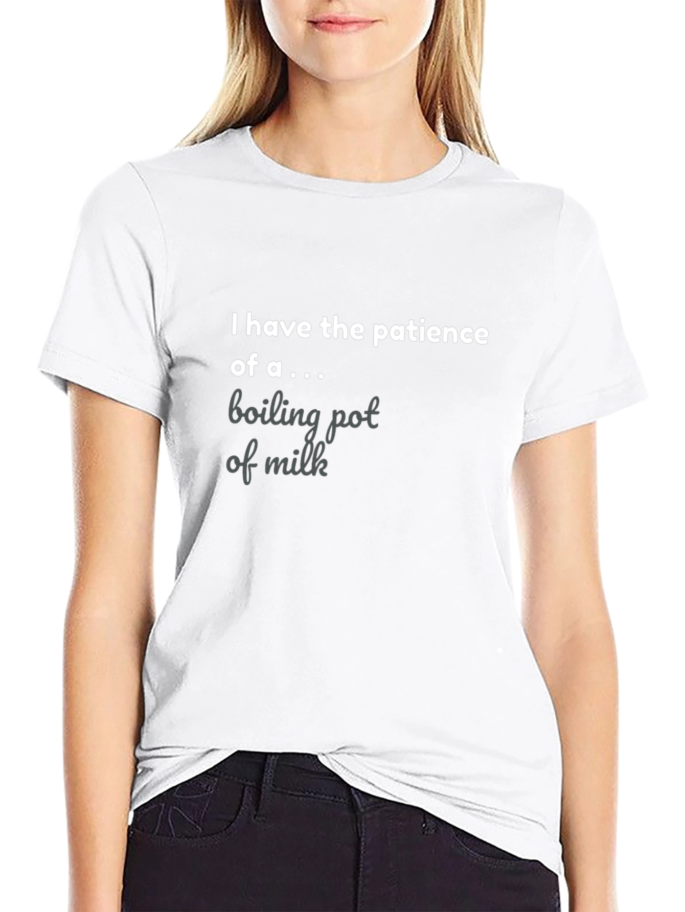 Funny Patience Graphic Tee - Boiling Pot of Milk