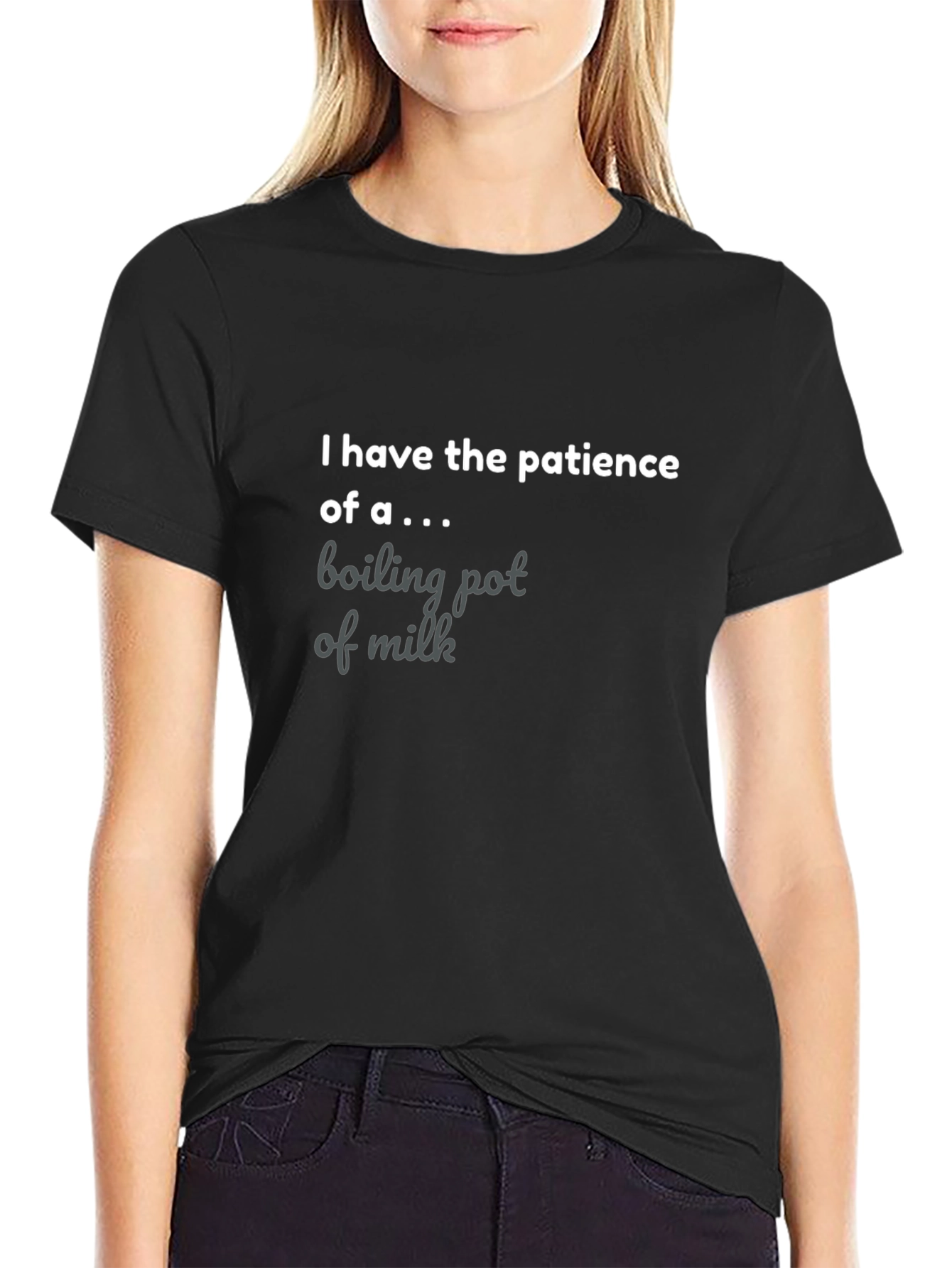 Funny Patience Graphic Tee - Boiling Pot of Milk