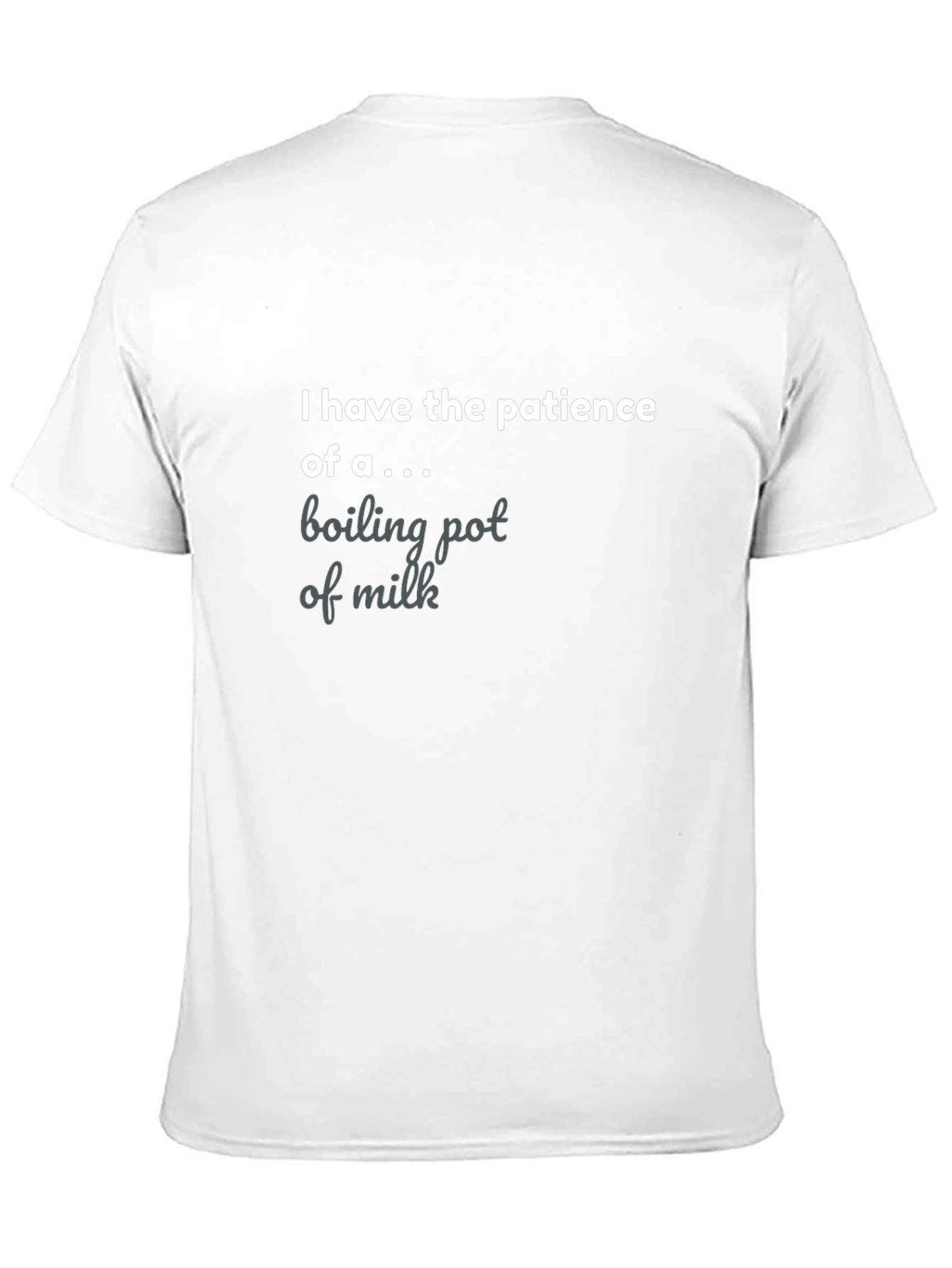 Funny Patience Graphic Tee - Boiling Pot of Milk