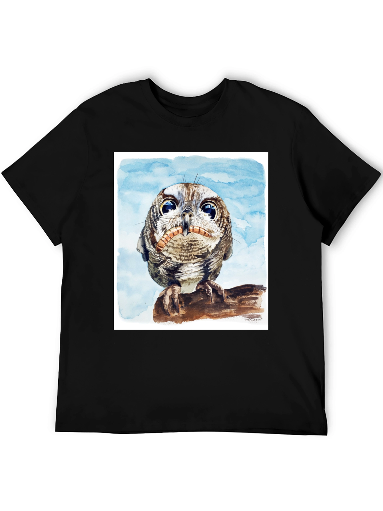 Owl Graphic Tee - Mens Black T-Shirt