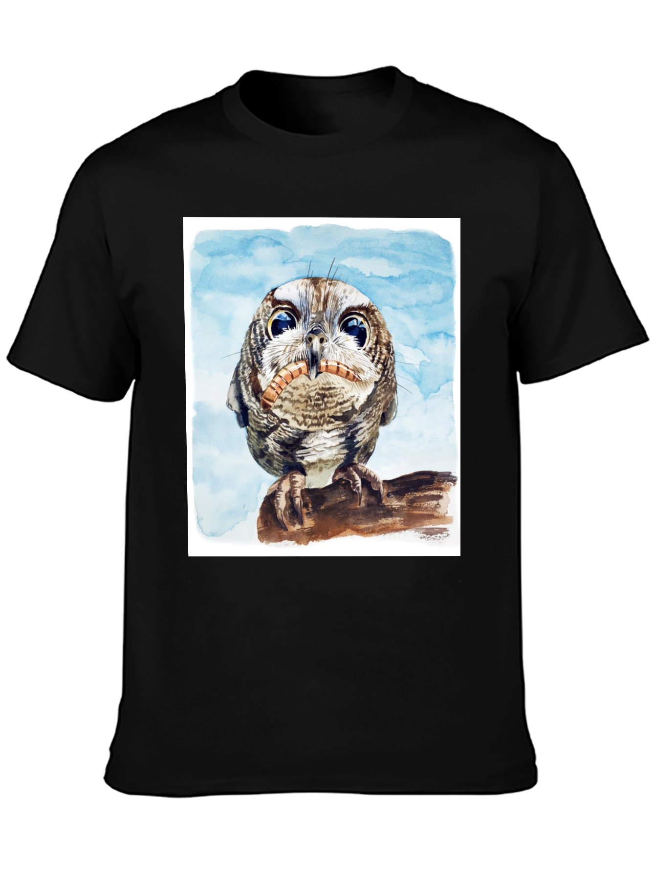 Owl Graphic Tee - Mens Black T-Shirt