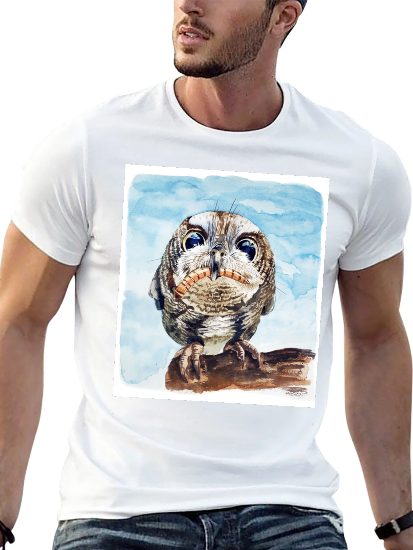 Owl Graphic Tee - Mens Black T-Shirt