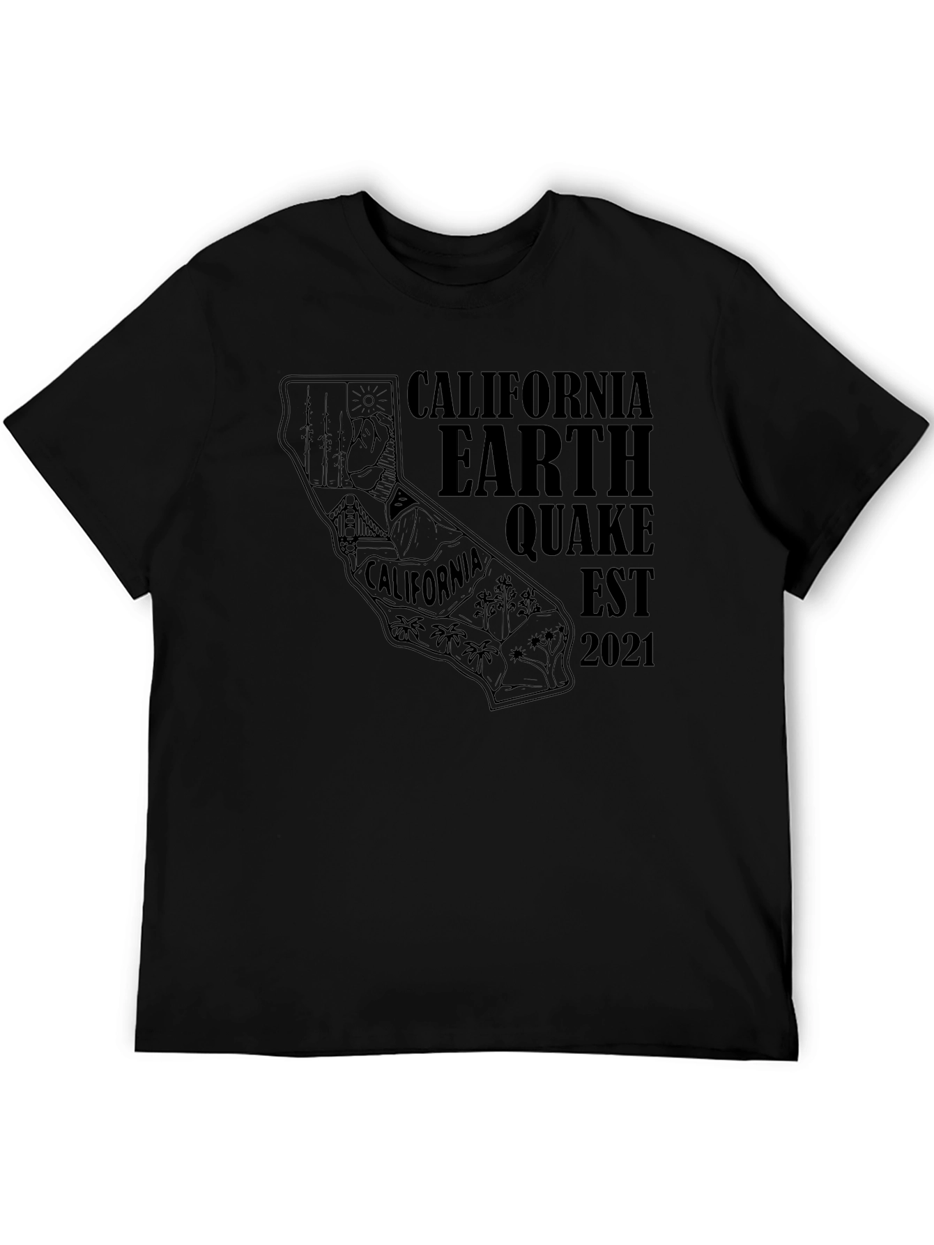California Earthquake EST 2021 Graphic T-Shirt