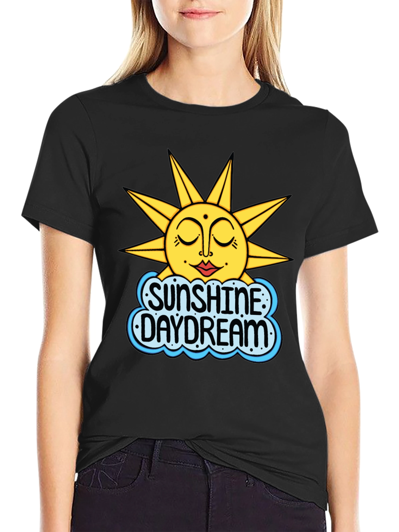 Sunshine Daydream Graphic T-Shirt - Black