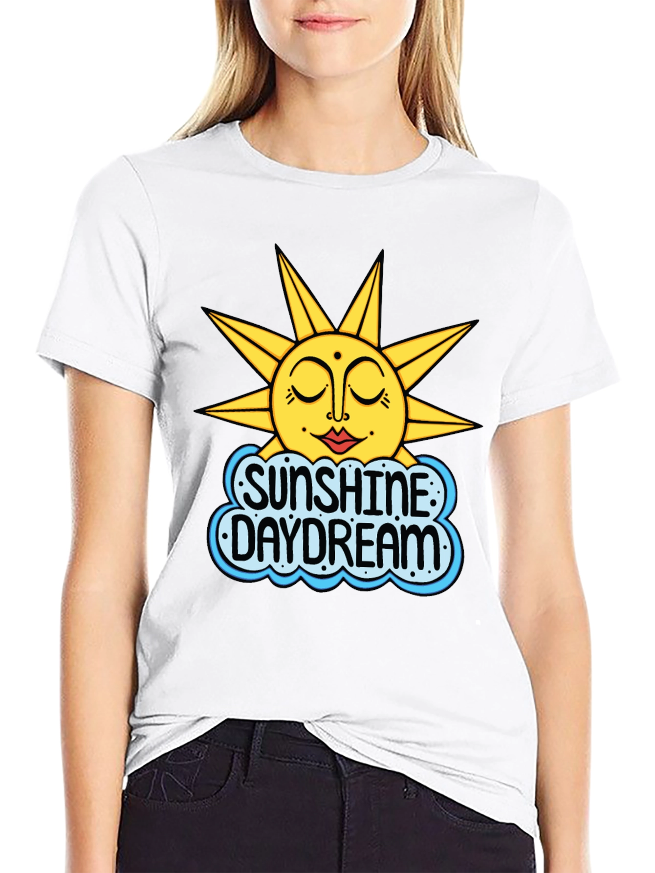 Sunshine Daydream Graphic T-Shirt - Black