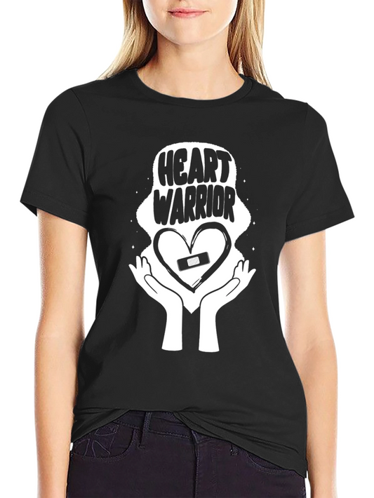 Heart Warrior Graphic Tee - Black Comfort Fit T-Shirt