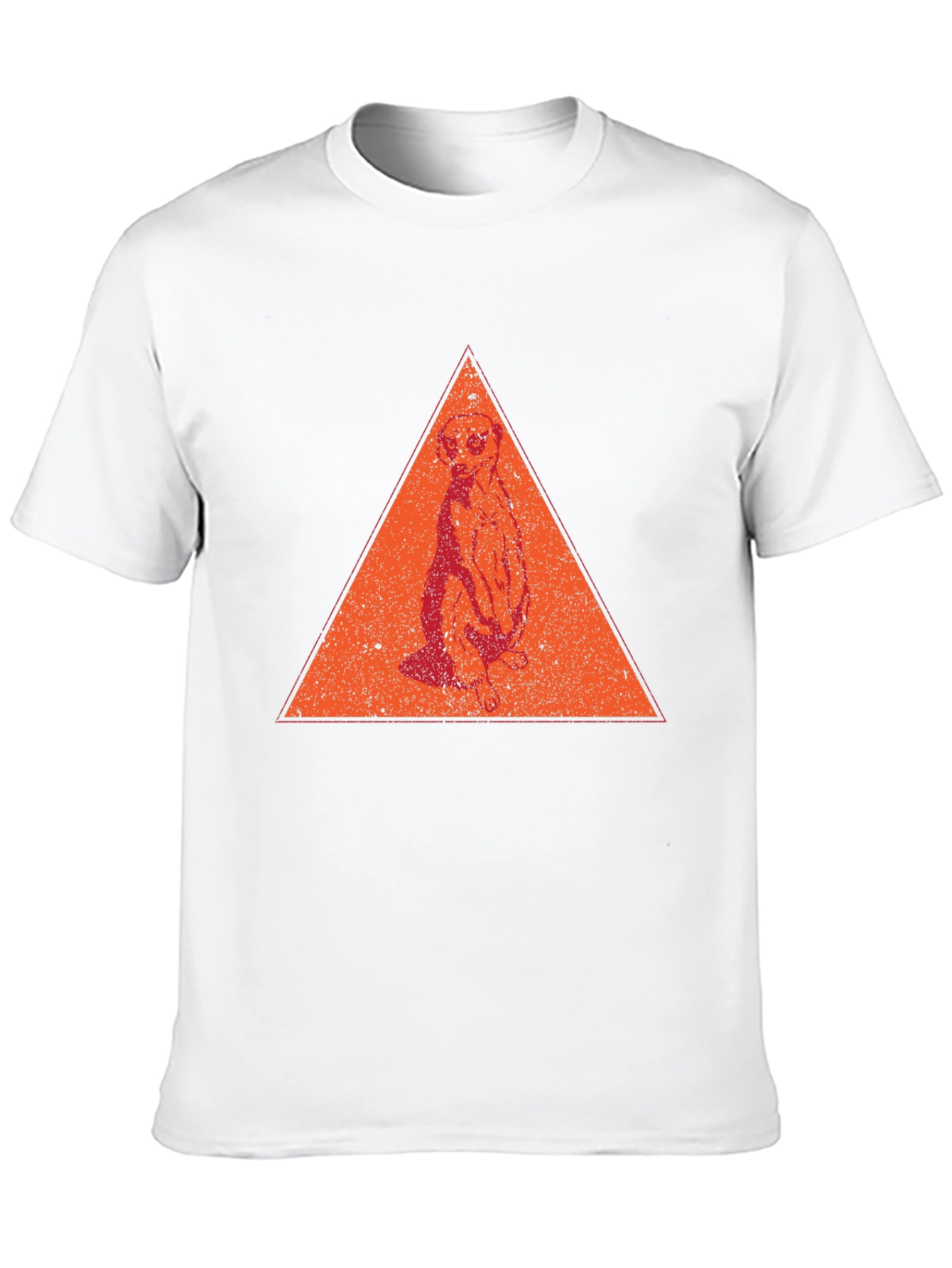 Meerkat Triangle Graphic Tee - Casual Black T-Shirt