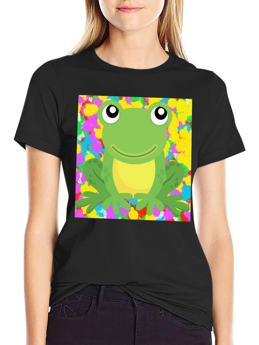 Frog Graphic T-Shirt - Fun Colorful Design