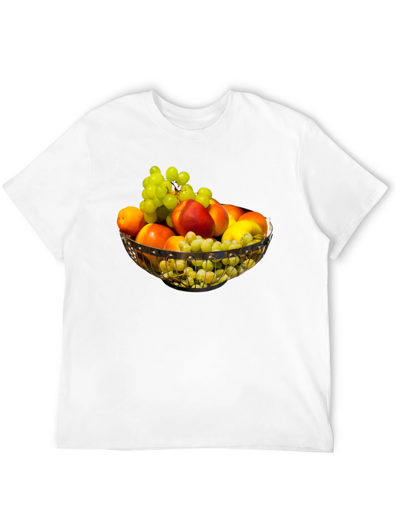 Fruit Bowl Graphic Print Black T-Shirt